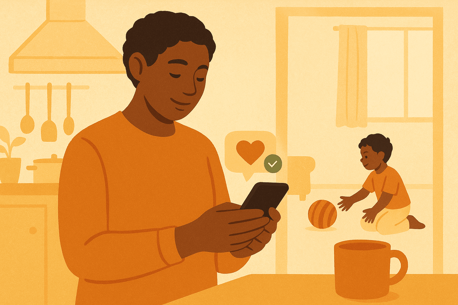 Parent receiving Bloomli safety alert